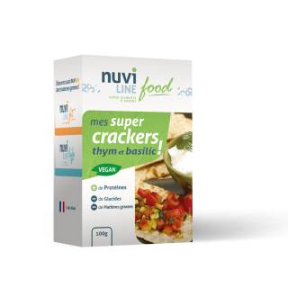 Mes super crackers thym et basilic Nuviline !