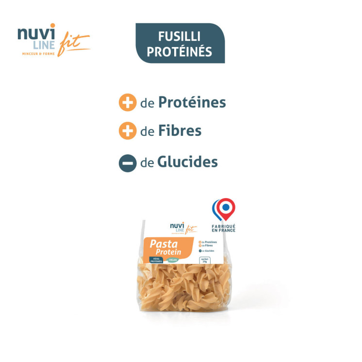 Spécialités protéinées Fusilli vegan - lot de 5 sachets de 30 g nuviline