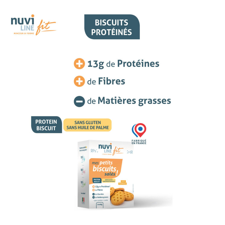 biscuits salés et protéinés pour l'apéritif et collations - sans gluten - nuviline