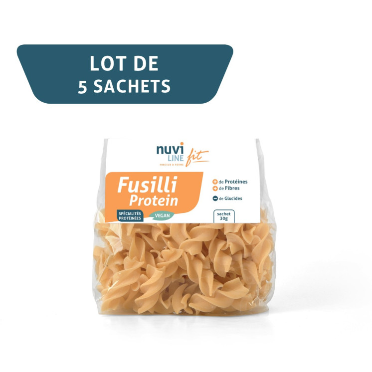 Spécialités protéinées Fusilli vegan - lot de 5 sachets de 30 g nuviline