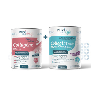 Pack Duo Repair collagène marin acide hyaluronique membrane d'oeuf articulations peau nuviline