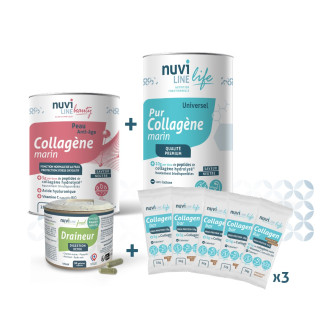 Pack Remise en forme collagène marin acide hyaluronique draineur